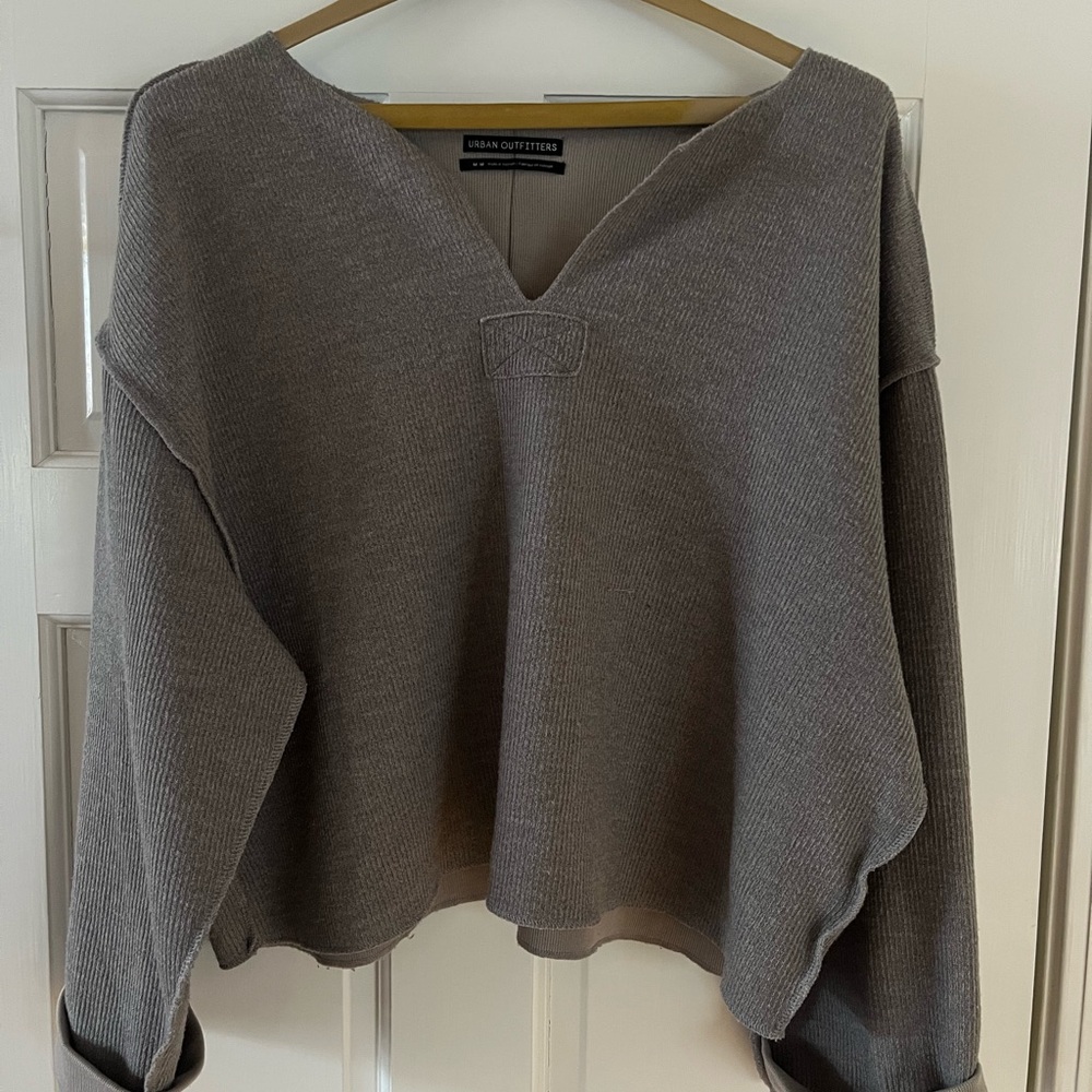 Urban Outfitters Split Neck Knit Top